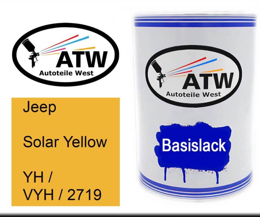 Jeep, Solar Yellow, YH / VYH / 2719: 500ml Lackdose, von ATW Autoteile West.
